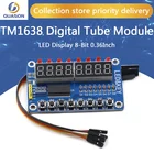 Светодиодный дисплей TM1638, 8-битный модуль цифровой трубки, AYR 7 сегментный 8-битный, 0,36 дюйма, красный, TM1638, светодиодный дисплей, панель