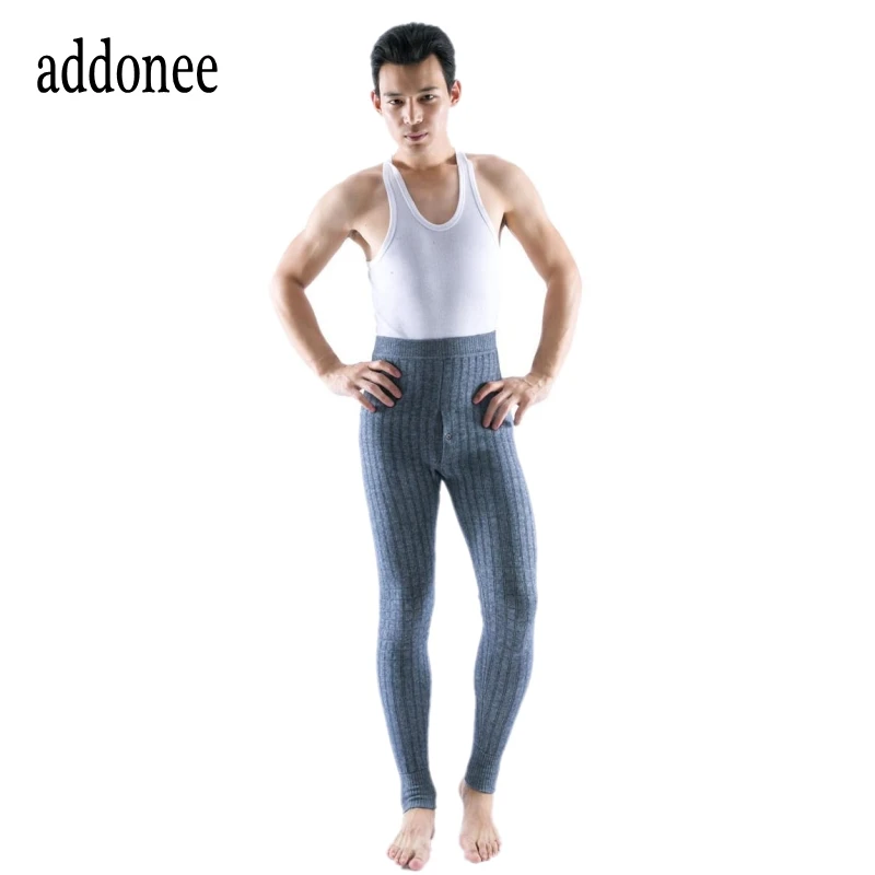 Леггинсы мужские теплые эластичные кашемировые брюки в рубчик повседневные