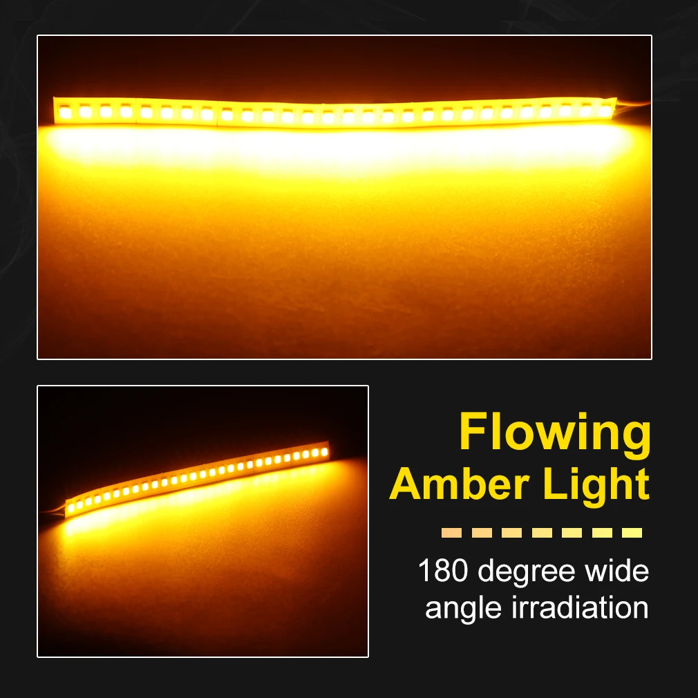 Лента указателя поворота для зеркала заднего вида автомобильная 2 шт. световой