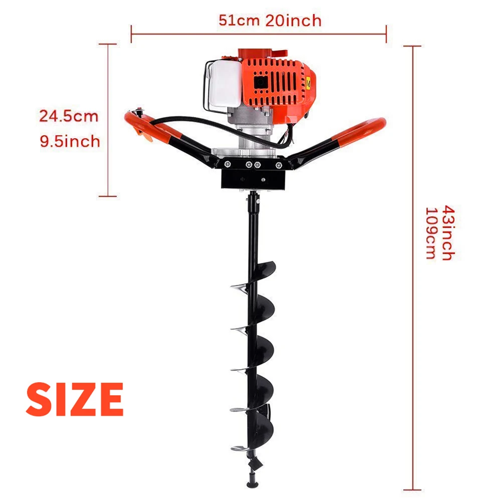 

7Pcs Garden Auger Drill Bit Tool Spiral Hole Digger Ground Drill Earth Drill For Seed Planting Gardening Fence Flower Planter