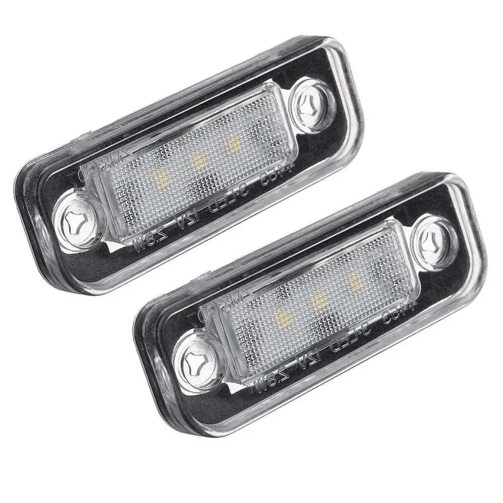 

2pcs Car LED Light LED License Plate Light Lamp Error Free For Mercedes Benz W203 5D W211 W219 R171 Replacement Plug And Play