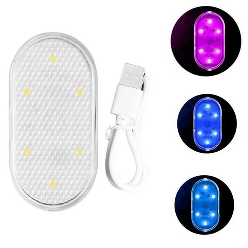 

2pcs Car Lighting Reading Light LED Atmosphere Light Touch Sensor Usb Charging High Quality Car Indoor Atmosphere Light