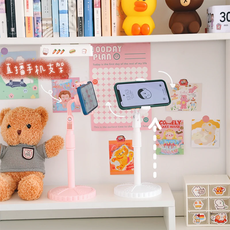 

Student Dormitory Retractable Adjustable Lazy Phone Holder Multi-Function Ins Desktop Live Stream Photo Stand