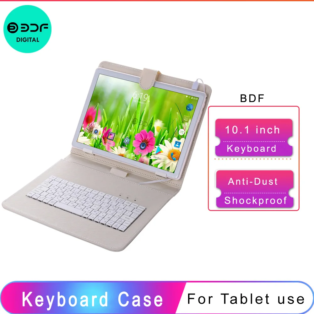 Кожаный чехол с микро USB разъемом и клавиатурой 10 дюймов 1 дюймов|Чехлы для