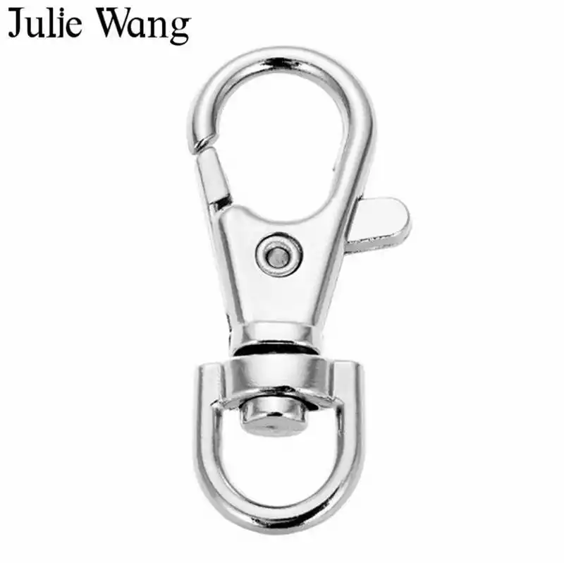 Julie Wang 10 шт. шарнирная застежка Омар зажимы крюк сплит кольцо для ключей с