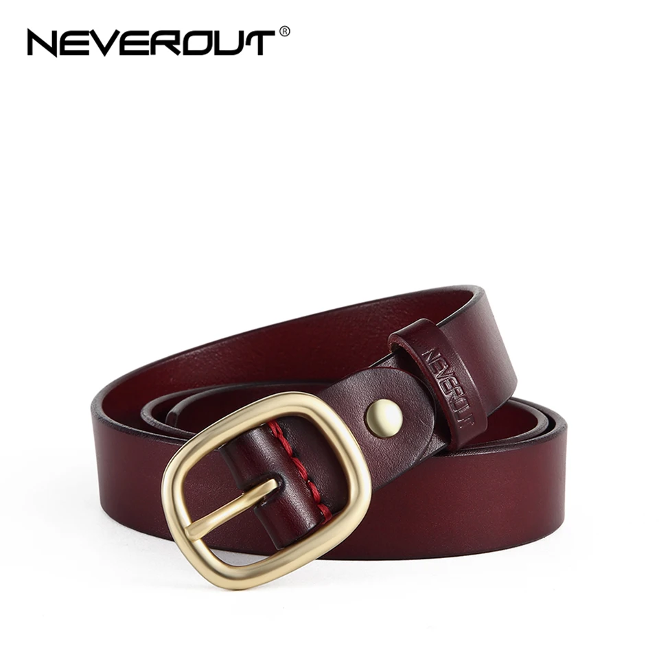 Винтажный тонкий Простой ремень NEVEROUT женские роскошные дизайнерские ремни