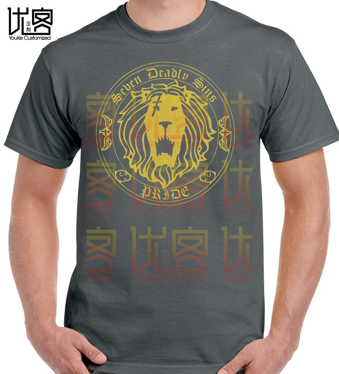 Мужские Винтажные Футболки с коротким рукавом и круглым вырезом The Seven Deadly Sins