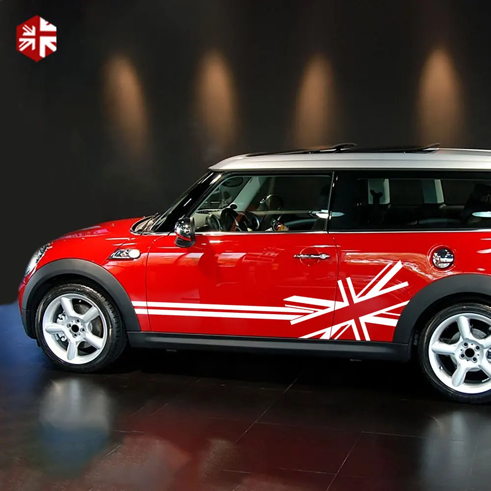 2 шт. флаг соединения Джек стильная наклейка на дверь боковые полосы корпус для MINI