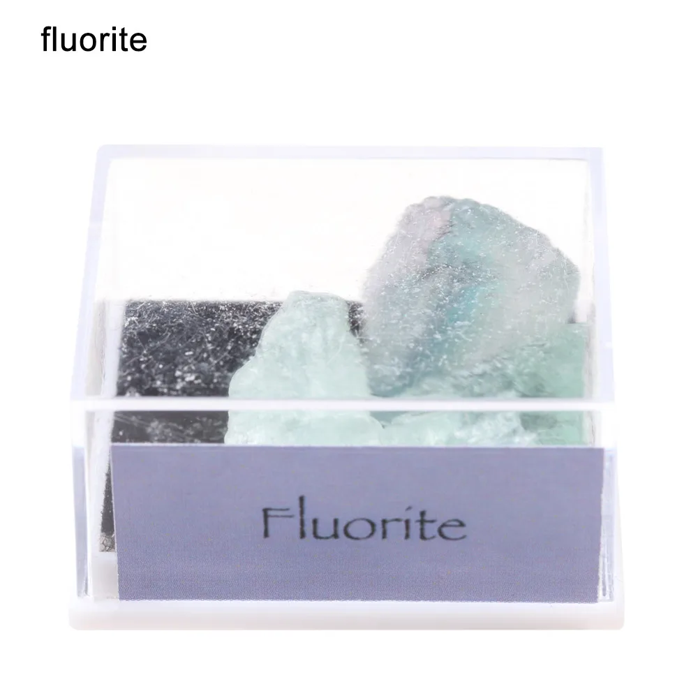 fluorite 1 коробка Натуральный Необработанный Рудный кварц образец кристаллического минерала энергетические целебные камни необработанные драгоценные камни коллекционные украшения - Цвет: fluorite