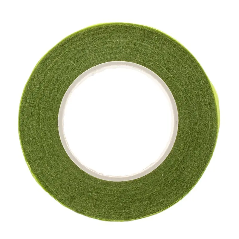 Light Green Промо-акция! 30 ярдов 12 мм самоклеящаяся бумажная лента цветочный стержень для гирлянды венки DIY ремесло Искусственный шелк цветок(коричневый - Цвет: Light Green