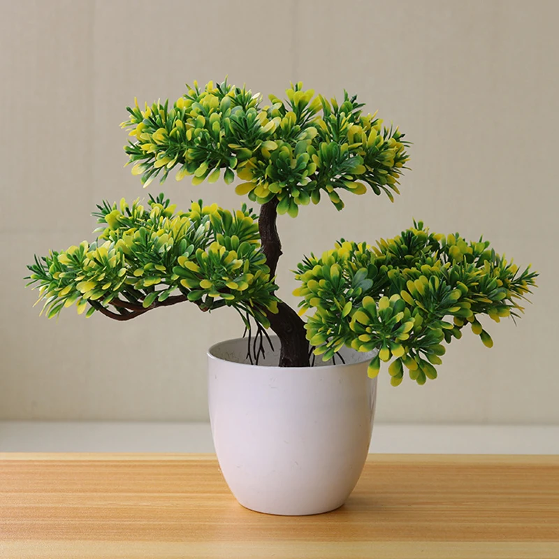 Искусственный бонсай Моделирование Мини приветствие сосны горшечные украшения