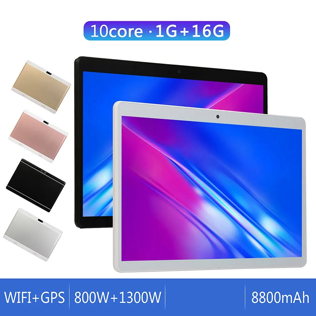 

Professional 10 inch Tablet PC 1GB RAM 16GB ROM for Android 8.0 WiFi Dual SIM Cards 3G Tablets Lightweight