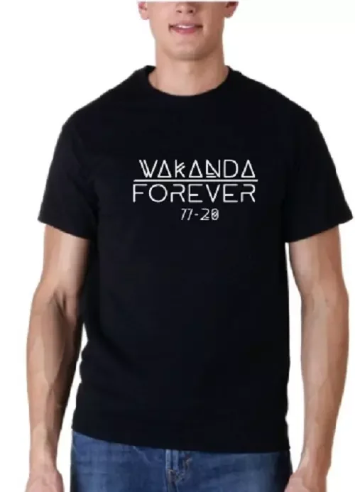 

Black Panther Movie Wakanda Forever T-Shirt Tee 77-20 Boseman