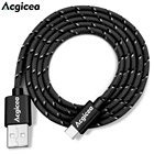 Кабель Acgicea USB Type-C, нейлоновый шнур для быстрой зарядки и передачи данных для Samsung S21, Oneplus 9, xiaomi, Huawei, USB-кабель для быстрой зарядки