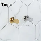 Треугольный клапан Tuqiu, золотистый угловой клапан для ванной комнаты, 12*12, латунные хромированные Угловые Клапаны