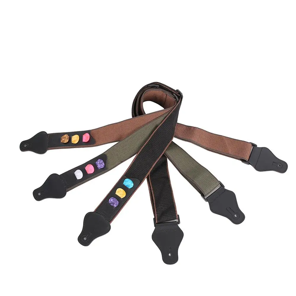 

Guitar Strap Adjustable PU Leather Guitar Strap - Art Tributes Gift For Guitarist Bass Electric Acoustic Guitar