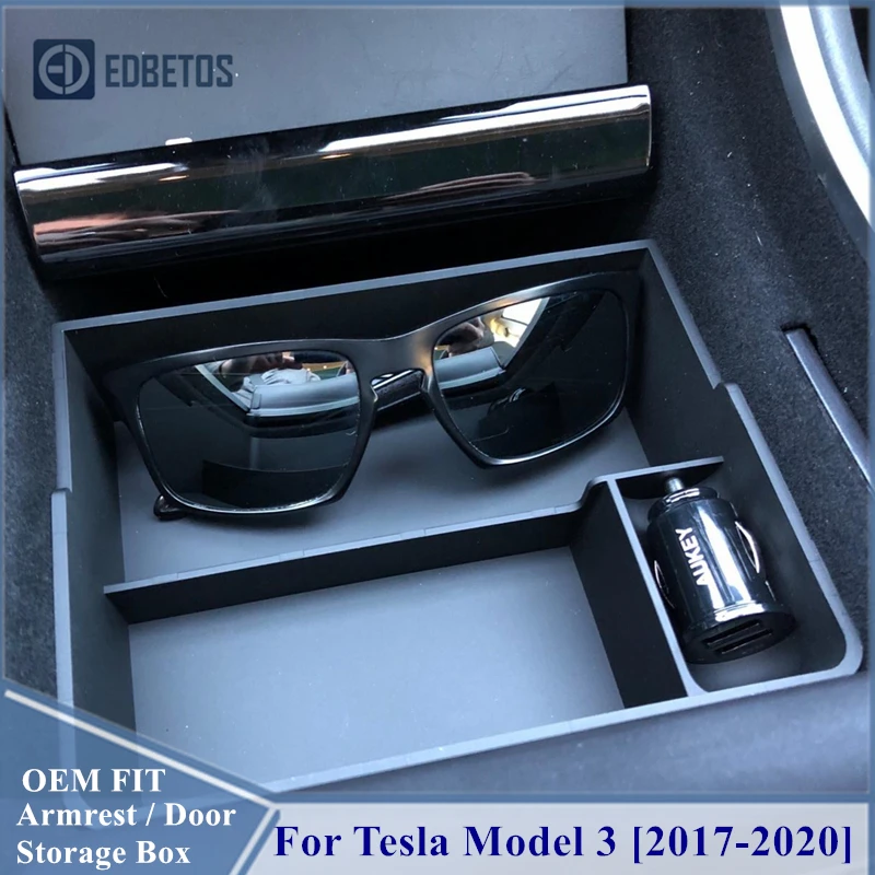 Для Tesla Model 3 2017 2018 2019 2020 двойной контейнер для хранения детской мусорной