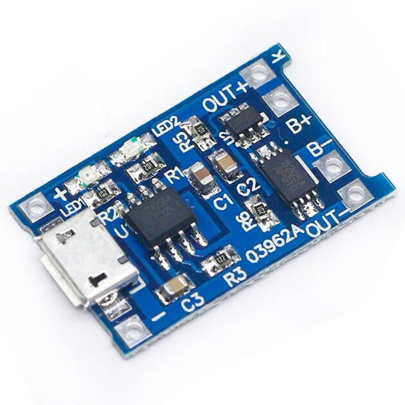 100 шт. TP4056 TC4056 Micro-USB 5 в 1 а 18650 модуль зарядного устройства литиевой батареи