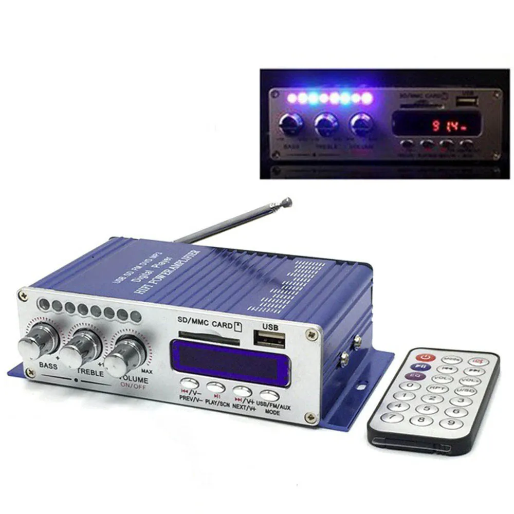 Bluetooth автомобильный Мощность усилитель стерео звук режим HiFi 2 канала мини FM аудио