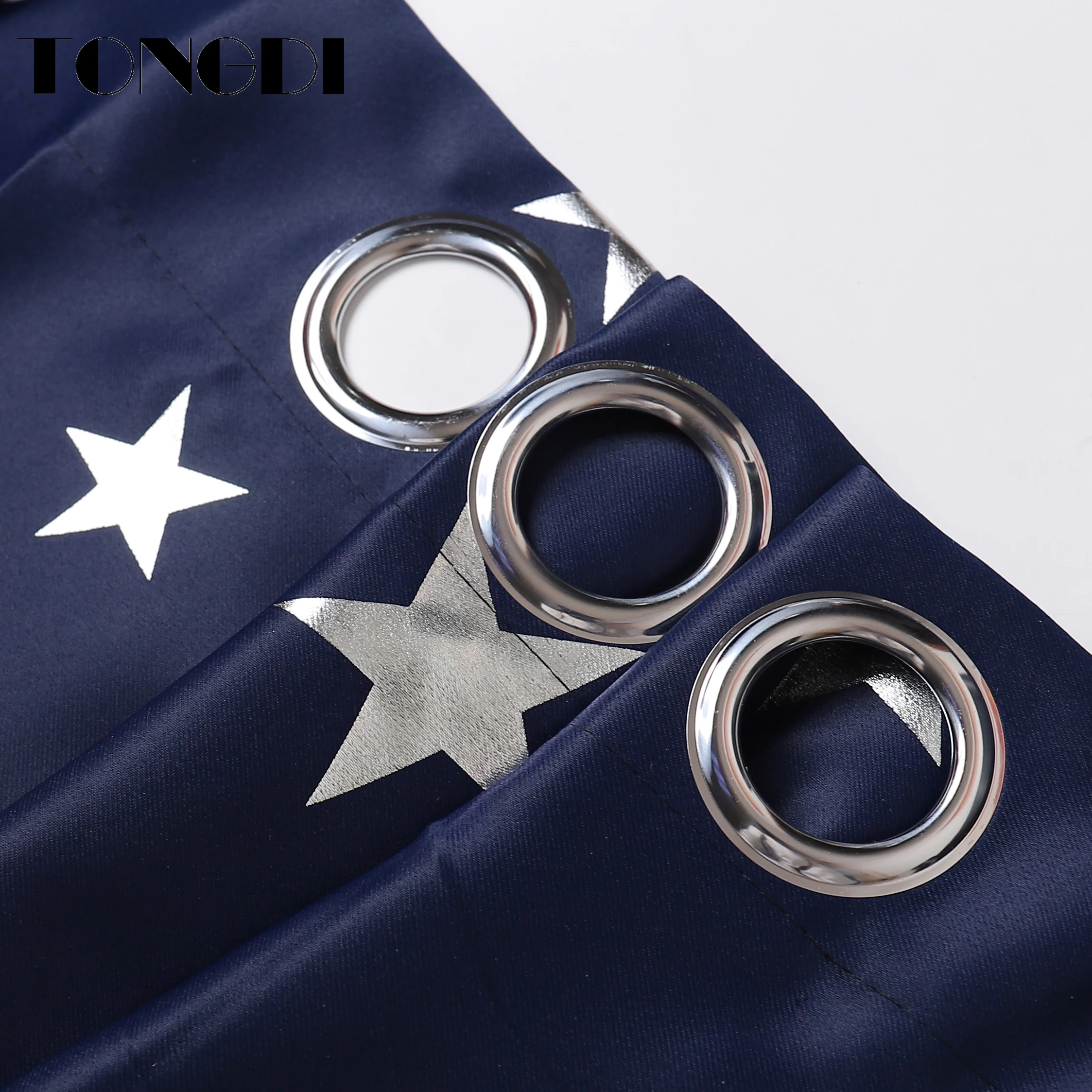 Блестящие шторы TONGDI с серебряными звездами шумоподавлением оконная панель