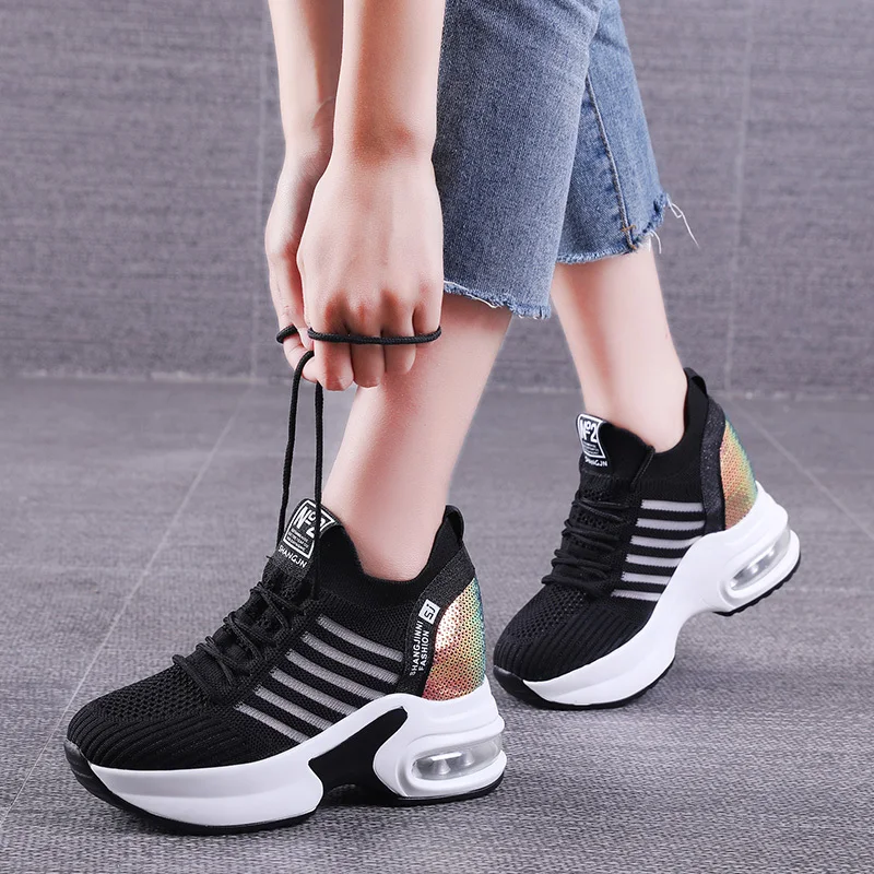 

Fashion Sneakers Women Casual Shoes Tenis Comfy Ladies Vulcanize Shoes Lace Up Trainers Women Platform Sneakers