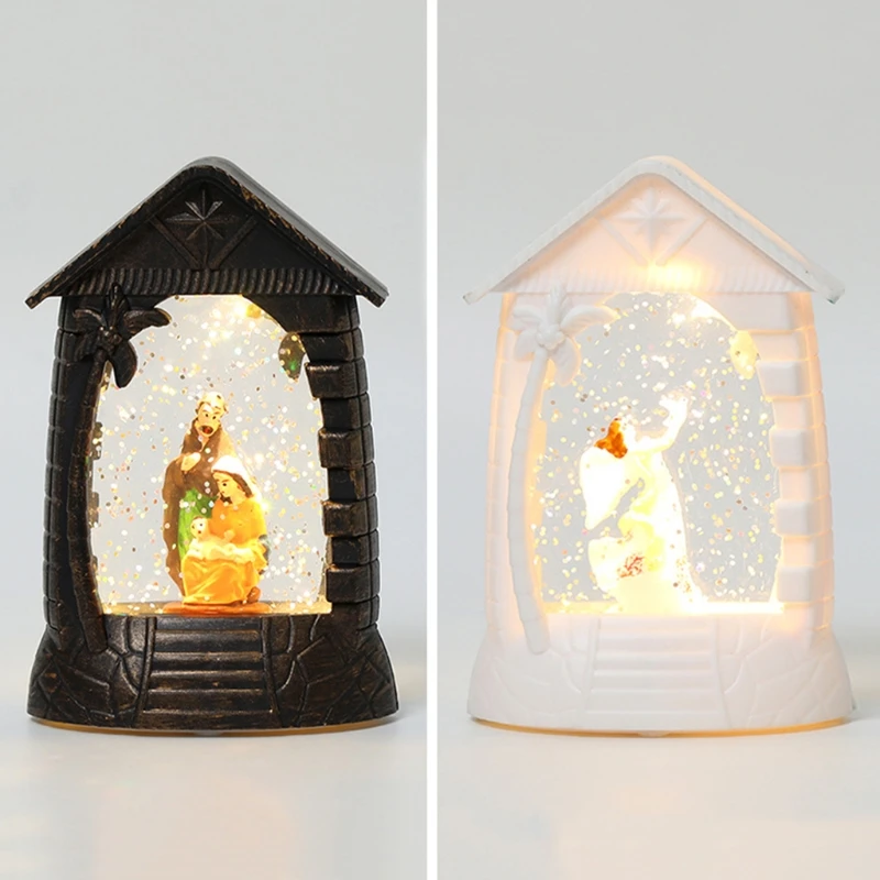 

Nativity Lighted Retro Desktop Lights Ornament Religious Element Lamp Decor Desktop Decoration Indoor Home Party Decor