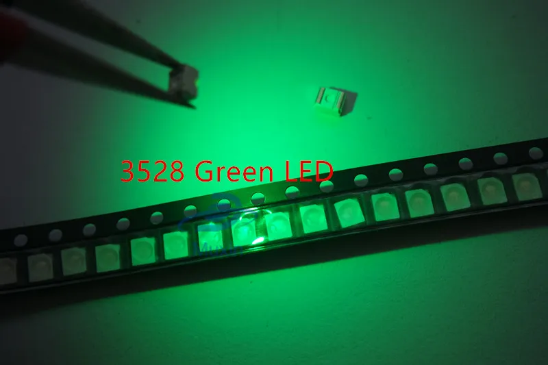 100 шт. SMT SMD светодиодный 3528 1210 водно зеленый ультра яркий диодный