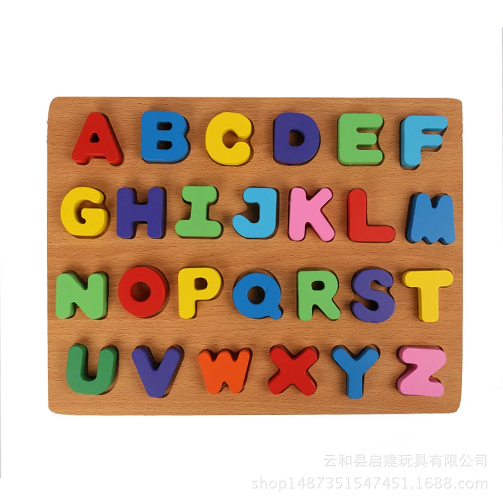 Дети Алфавит ABC цифры деревянные Обучающие игрушки образовательные головоломки для малышей доска для обучения детей подарок способствует ручные глаза способность