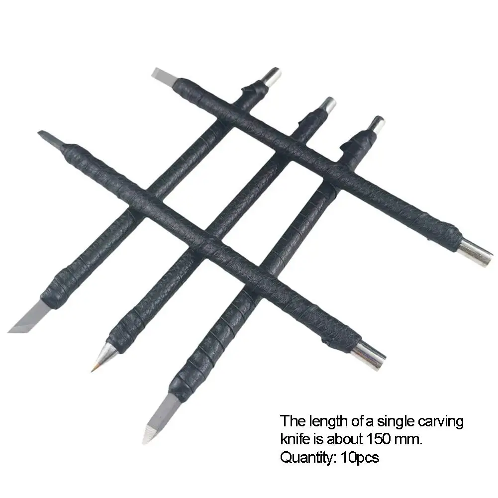10 шт. Вольфрамовая сталь резьба по камню нож деревянная стамеска для работы с