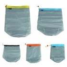 Сверхлегкий сетчатый мешок для хранения вещей на шнурке, тканевый мешочек для белья, органайзер для одежды для тавеллинга, походов, скалолазания