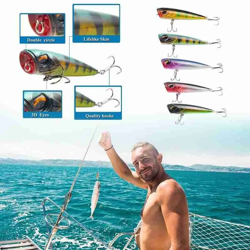 

1pc Fishing Lure 8cm ABS Artificial Fishing Bait Outdoor Hunting Fishing Lure Y9P2