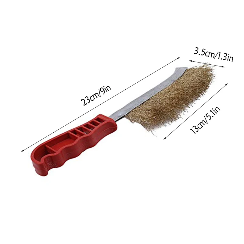TEENRA нержавеющая сталь барбекю щетка для чистки гриля красная пластиковая ручка