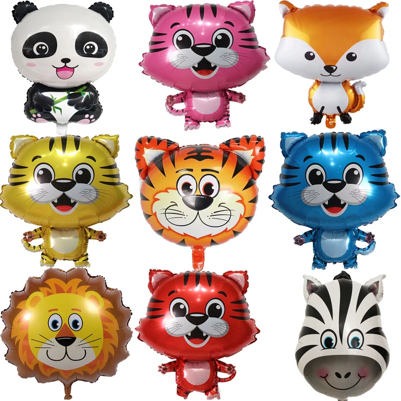 Гелиевый шар в виде животных милый тигр лиса фольгированный украшения для