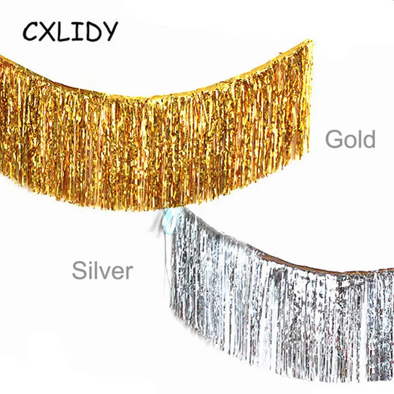 120x35 см занавес с кисточками для двери и дождя s металлическая бахрома из фольги