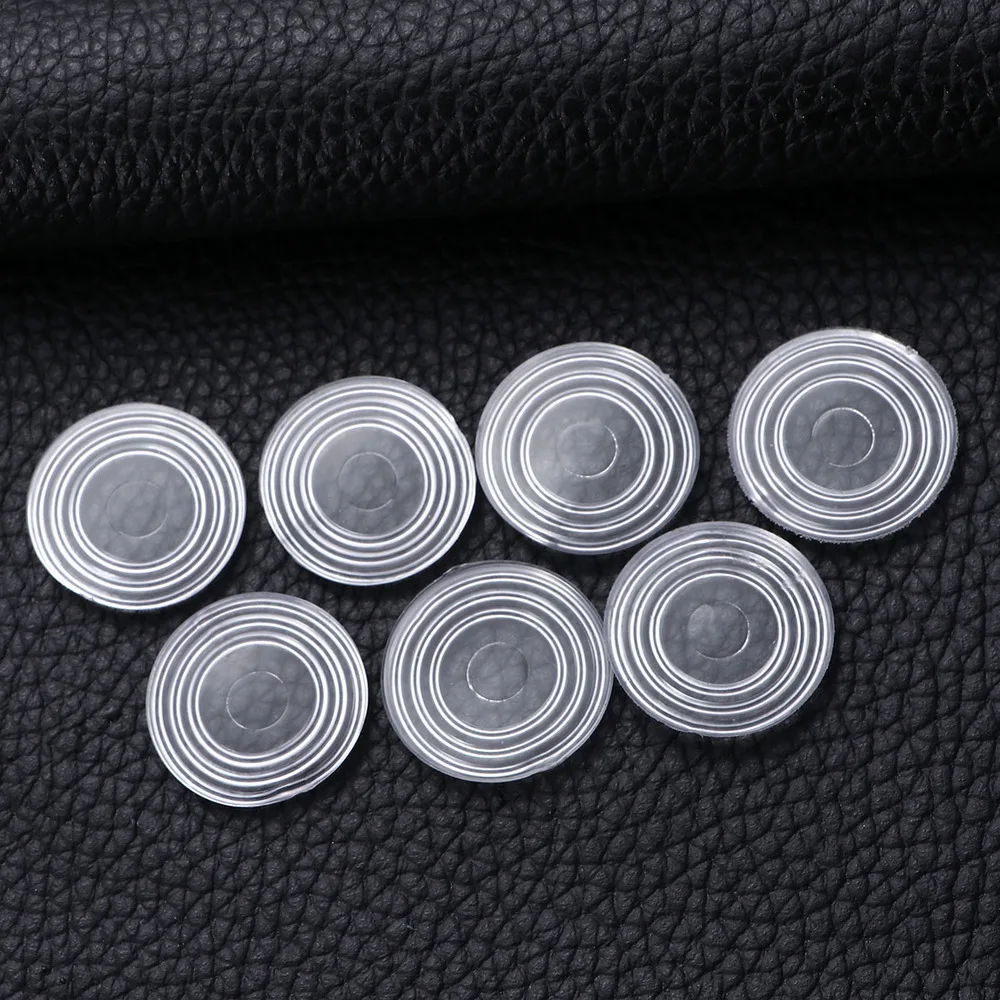 

18 Pcs Furniture Bumpers Round Shape Glass Table Pads Transparent Rubber Mat Non-slip Grip Pads for Wall and Wooden