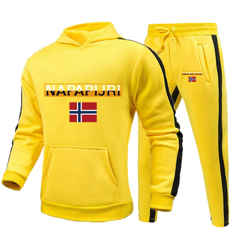 

One Piece Men Two Pieces Set New Fashion Hooded Sweatshirts Sportswear Men Tracksuit Hoodie Autumn Men Clothes Hoodies+Pants Set