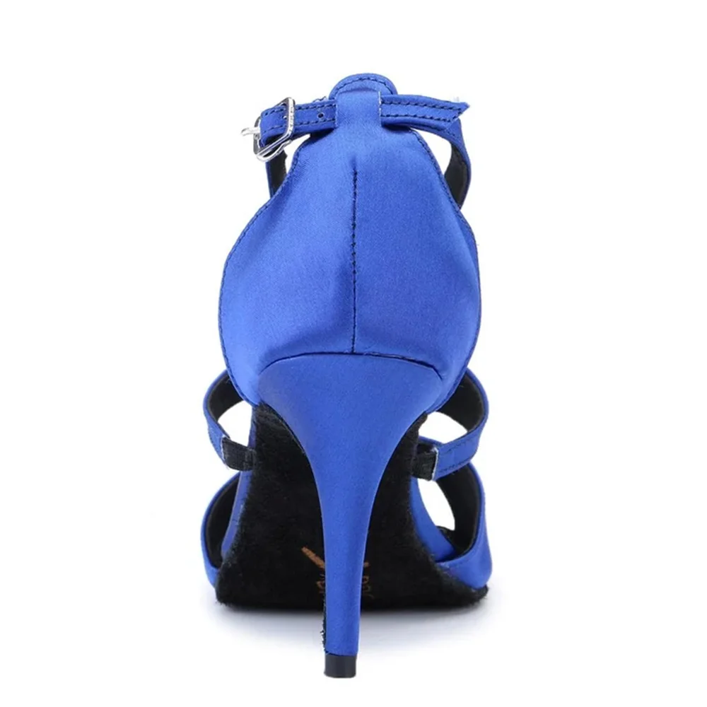Hot Sale Women Latin BD Dance Shoes accessories 216 Satin Sandal Ladies Ballroom Dancing Shoes High Heel  Rhinestones Buckle