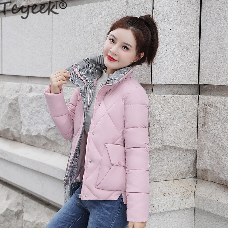 Tcyeek Winter Jacket Women Parkas Mujer Women's Down Cotton Jackets Feminine Hiver Warm Coat Fit Office Ladies Clothes 1986