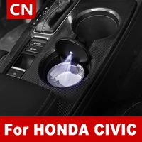 car accessories portable led light cup portable smokeless car ashtray cigarette cylinder holder car styling for honda civic 11th
