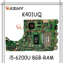 SAMXINNO For ASUS V401U K401UB K401UX A401UA400U K401UQ Laotop Mainboard K401UQ Motherboard with i5-6200U 8GB-RAM DDR4 GT940M/2G