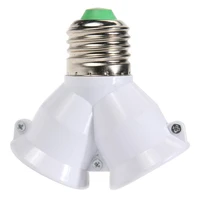 1pcs e27 to e27 lamp holder converter fireproof material led halogen y shape light socket bulb base adapter lighitng accessories