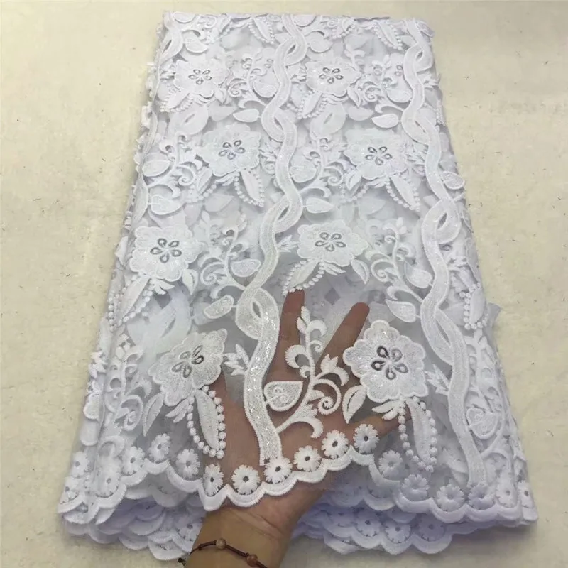 

2021 green 3D Applique Milk Silk African Mesh Lace Fabric High Quality Sequins French Tulle Lace Fabric For Wedding Party Sew
