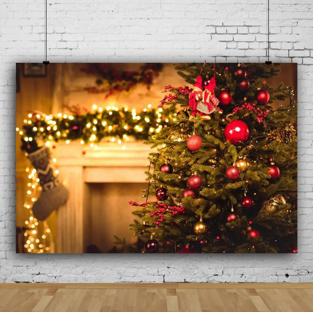 Laeacco мечтательная Рождественская елка Боул камин носок в горошек светильник боке