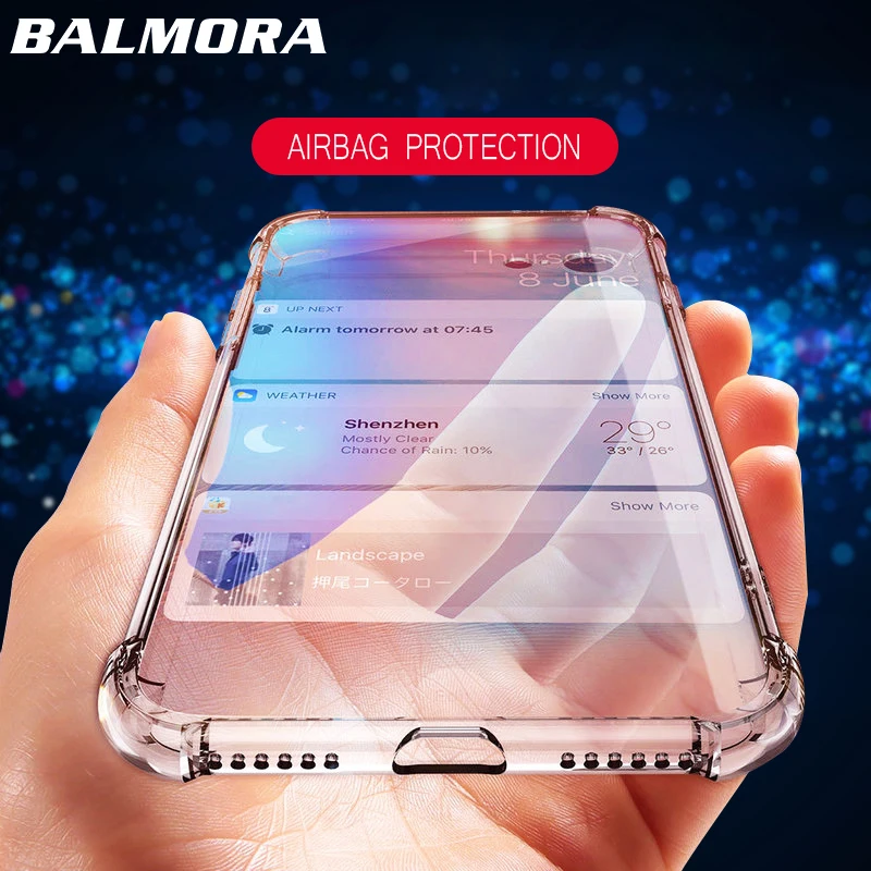 Мягкий прозрачный чехол BALMORA для huawei P30 P20 P10 mate 20 Lite Pro мягкий четырехугольный