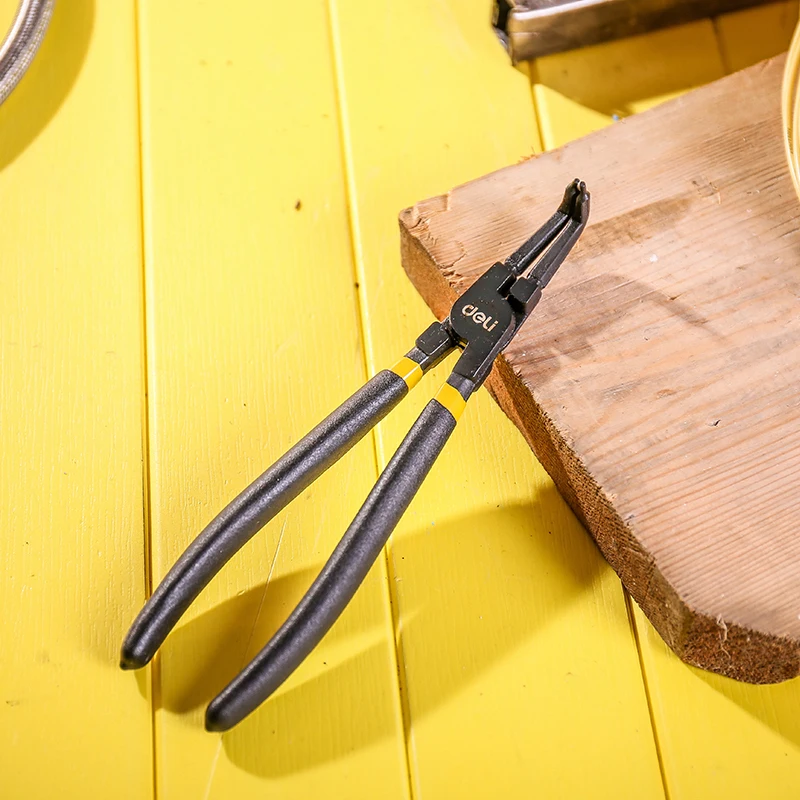 

Deli 9 Inch Inward Bending/outward Bending Circlip Pliers Fixed Clamp Multi-function Pliers Mechanical Tools Hand Tools