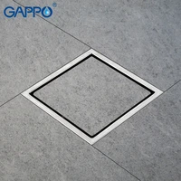 gappo nickel brushed floor drains stainless steel deodorant floor drain square hair catcher waste water stopper y85508