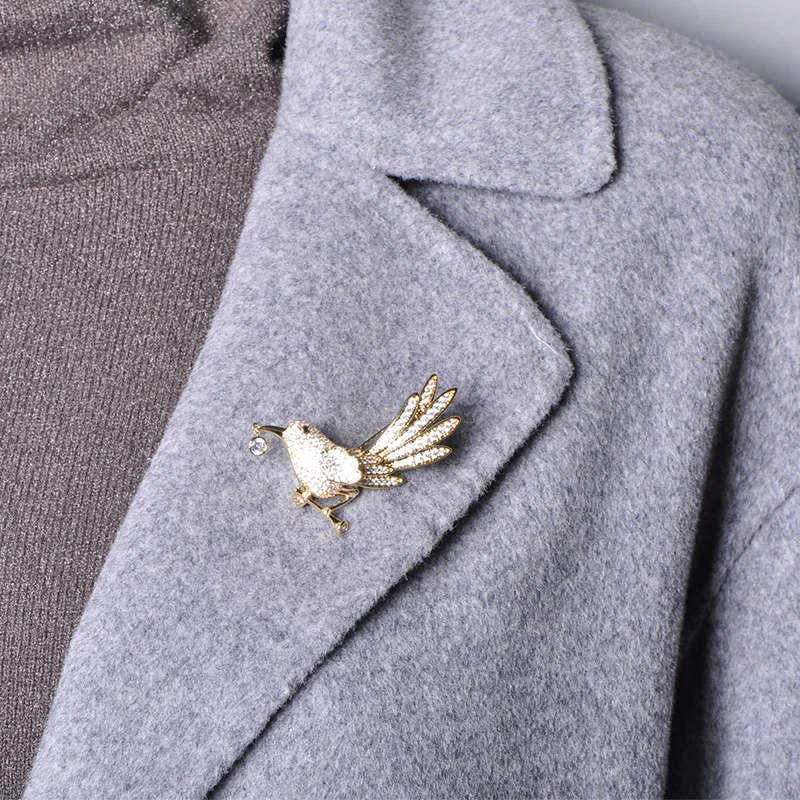 Вечерние Броши MECHOSEN в виде птицы из циркона медные украшения для свадебного