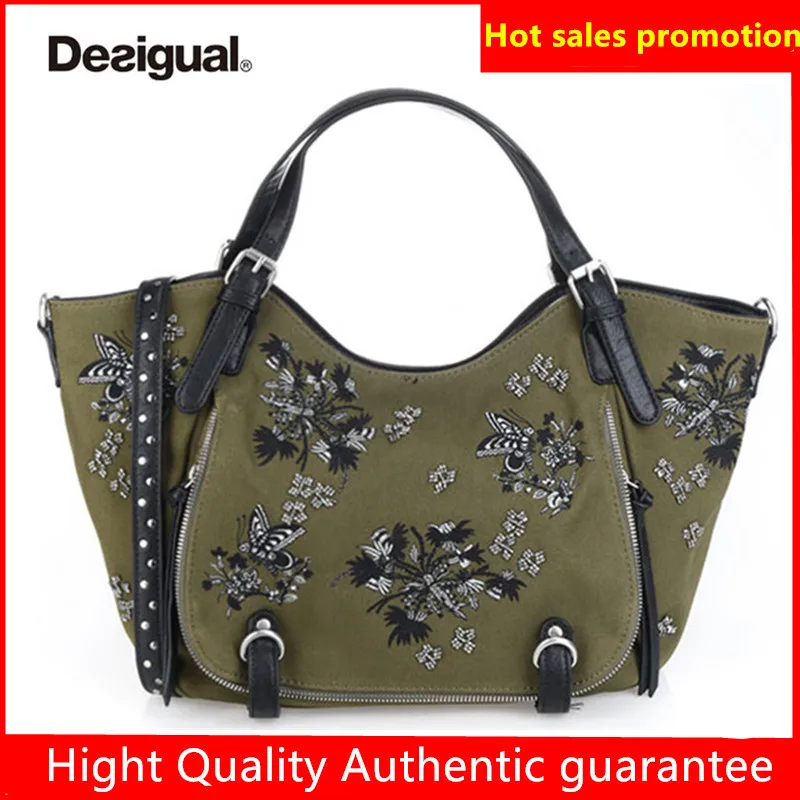 

Новинка 2021 г., женский рюкзак desigual в Испании, популярный цветной вместительный Повседневный модный трендовый Универсальный женский рюкзак