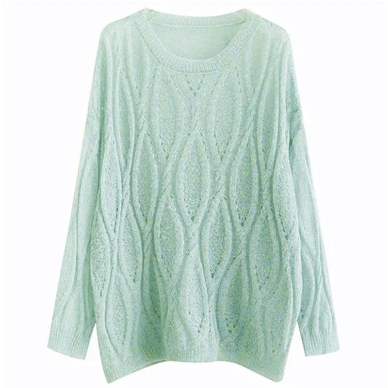 Artguy геометрический узор мохер свободный трикотажный свитер для женщин Топы