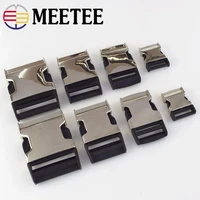 2pcs meetee 25 50mm metal bag backpack side release buckles luggage shoes clothes dog collar webbing belt clip clasp accessories